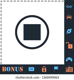 Stop. Perfect icon with bonus simple icons