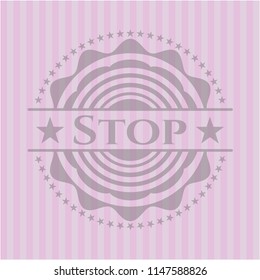 Stop pink emblem