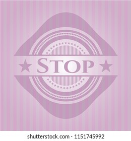 Stop pink emblem