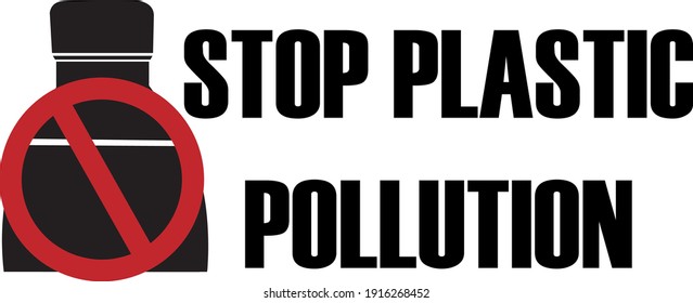 stop plastic pollution Vector  illustration for World Environment Day.