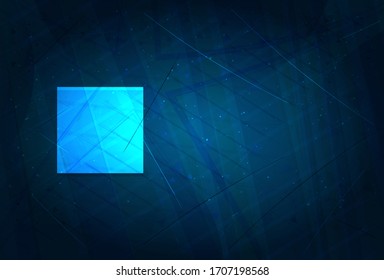 Stoppt das Spielsymbol einzeln auf futuristischem, abstraktem, blauem Hintergrund