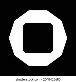 Stop play icon vector design with editable stroke.