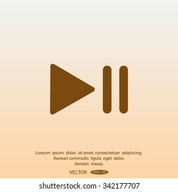 Stop, play, pause web icons