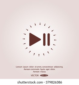 Stop, play, pause web icons