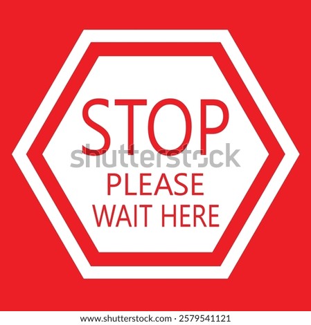  Stop Please wait here thank you vector icon