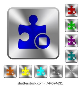 Stop plugin engraved icons on rounded square glossy steel buttons