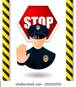 Stop police poster