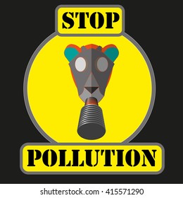 Stop pollution poster vector illustration