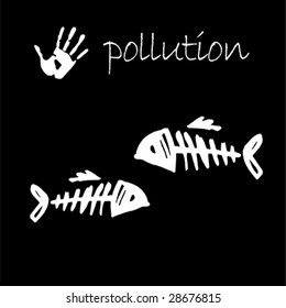 stop pollution square sign shape