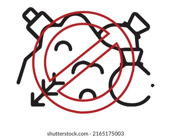 El icono Detener la contaminación y la apoplejía de residuos se puede usar para crear conciencia. Detener la contaminación y reducir los residuos ayudará a que el medio ambiente sea seguro. Este archivo vectorial se puede usar para animación y diseño.