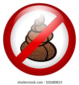 Stop poop Sign. Vector