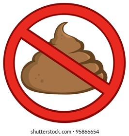 Stop Poop Sign.Vector Illustration