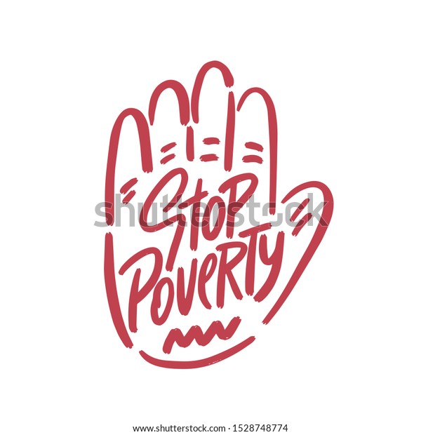 Stop Poverty Vector Illustration Suitable Greeting Stock Vector