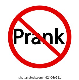 Stop Prank Sign. Vector ESP 10