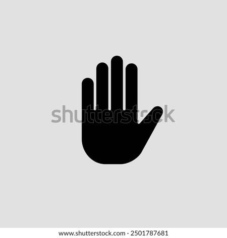 Stop and prohibition hand sign