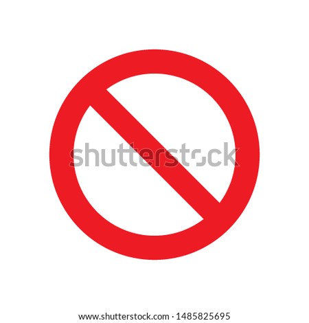 stop or prohibition icon vector design template