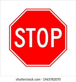 Stop prohibition sign. Vector eps 10