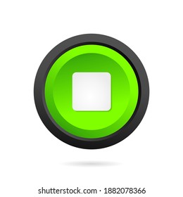 stop push button media icon vector