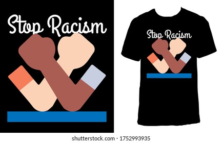 Stop racism awesome tshirt design.