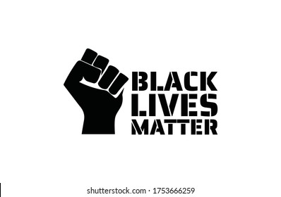 Black Lives Matter Fists Raised Clenched Stock Vector (Royalty Free ...