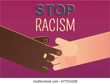 Stop racism concept. Vector illustration