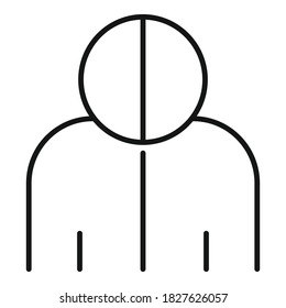 Stop racism duality icon. Outline stop racism duality vector icon for web design isolated on white background