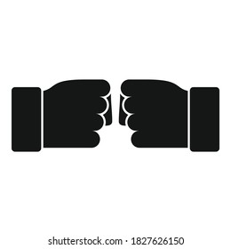 Stop racism hands fist icon. Simple illustration of stop racism hands fist vector icon for web design isolated on white background