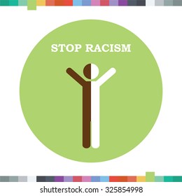 Stop racism icon.
