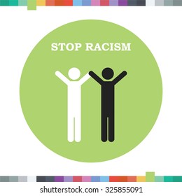Stop racism icon.