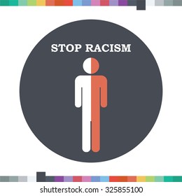 Stop racism icon.