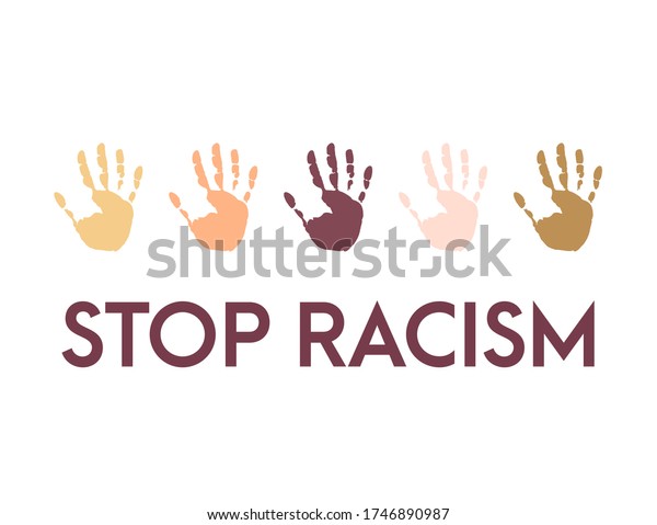 Cessez Licône Du Racisme Affiche Motivationnelle Image Vectorielle De Stock Libre De Droits 1194