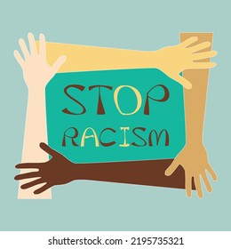 Stop Racism Icon Vector Illustration Image