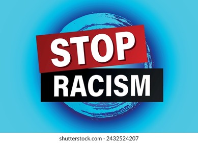 stop racism poster banner graphic design icon logo sign symbol social media website coupon

