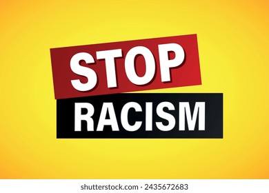 stop racism poster banner graphic design icon logo sign symbol social media website coupon

