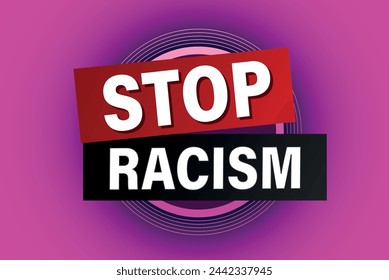 stop racism poster banner graphic design icon logo sign symbol social media website coupon

