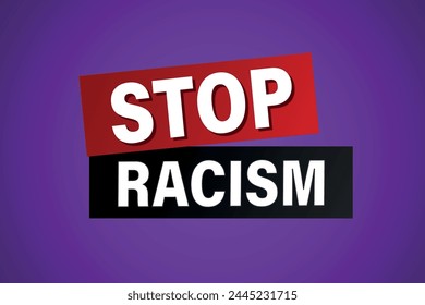 stop racism poster banner graphic design icon logo sign symbol social media website coupon

