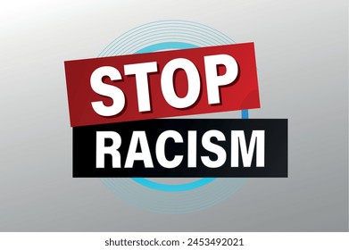 stop racism poster banner graphic design icon logo sign symbol social media website coupon

