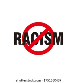 Stop Racism Sign Illustration Campaign Template Stock Vector (Royalty ...