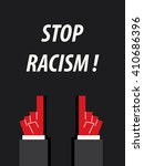 STOP RACISM typography vector illustration