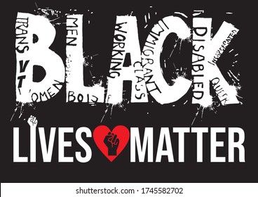 Stop racism Us. Black Lives Matter. Protest Banner about Human Right of Black People in U.S. America. Vector Illustration. Icon Poster and Symbol. - Shutterstock ID 1745582702