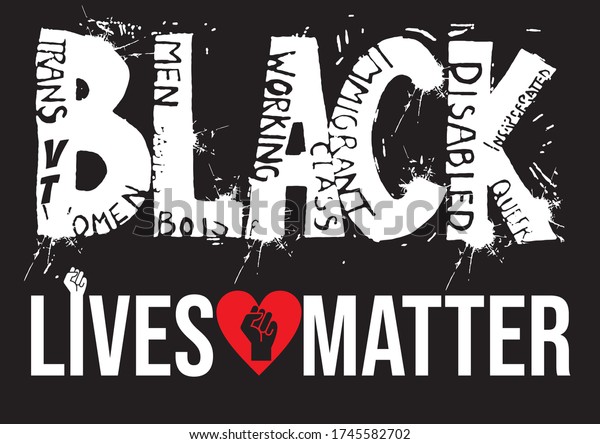 Stop racism Us. Black Lives Matter. Protest
Banner about Human Right of Black People in U.S. America. Vector
Illustration. Icon Poster and
Symbol.