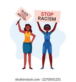 Stop racism vector illustration. Eps 10