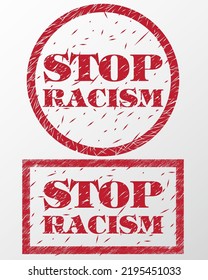 Stop Racism.Black Life Matter. Say No To Racism. Vector