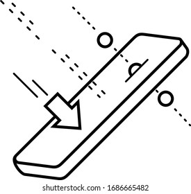 Stop radiation icon in outlines. 