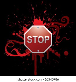 Stop in red