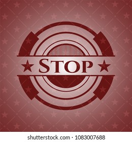  Stop red emblem. Retro