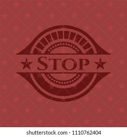  Stop red emblem. Retro