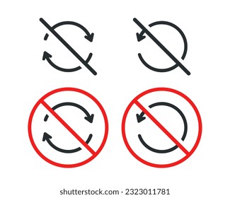 Stop refresh icon. No update. Illustration vector