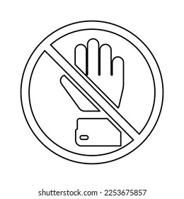 Stop Restriction Icon In Line Style