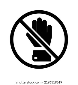 Ilustración de iconos del vector de restricción de detención